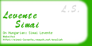 levente simai business card